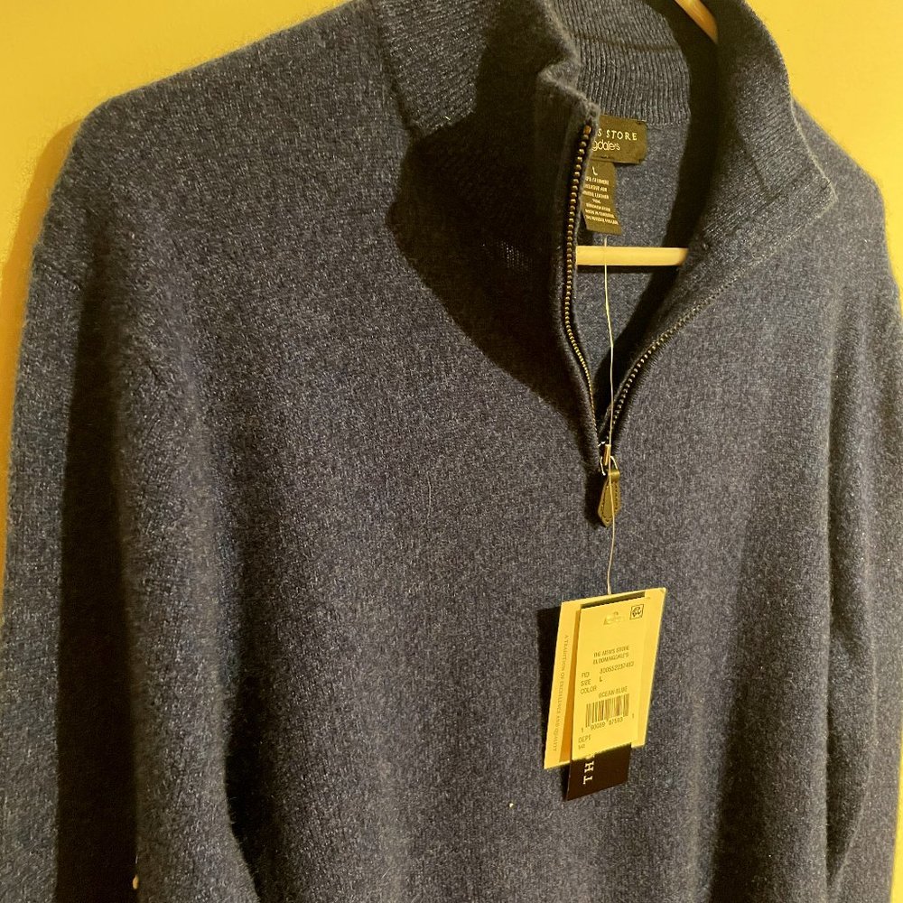 Bloomingdale's Cashmere Quarter Zip NWT